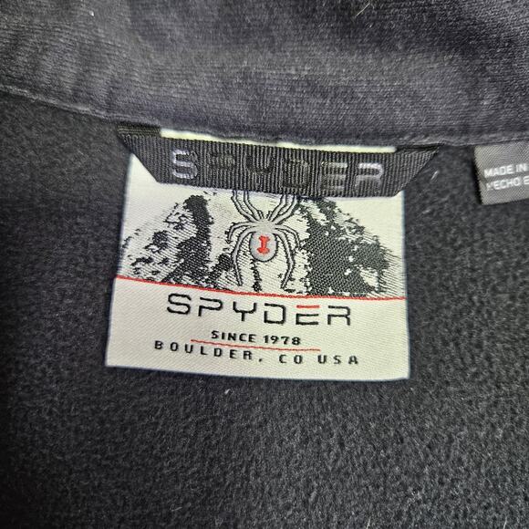 Spyder Gait Men 1/2 Zip Sweater Jacket XXL Gray Black Knit Outdoor Fleece 229518 - Picture 11 of 15